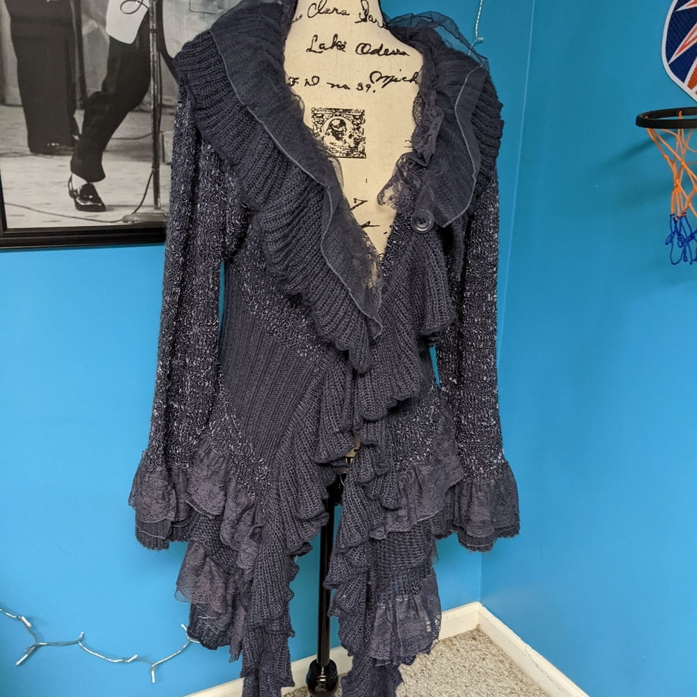 Simply Couture Knit and Lace Sweater